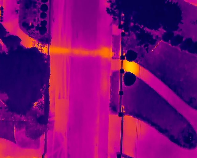 Ortofotomapa termiczna korytarza infrastruktury